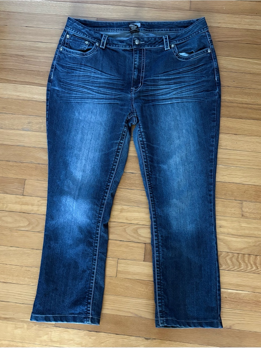 Women’s Dark Blue Stretch Jeans - Classic Mid Rise